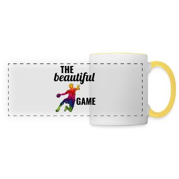 Handball Player Sport Team Handballer - Panoramic Mug - white/yellow - Front
