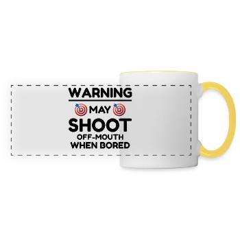 Archery Targets Archer Bullseye Shooting Sport - Panoramic Mug - white/yellow - Front