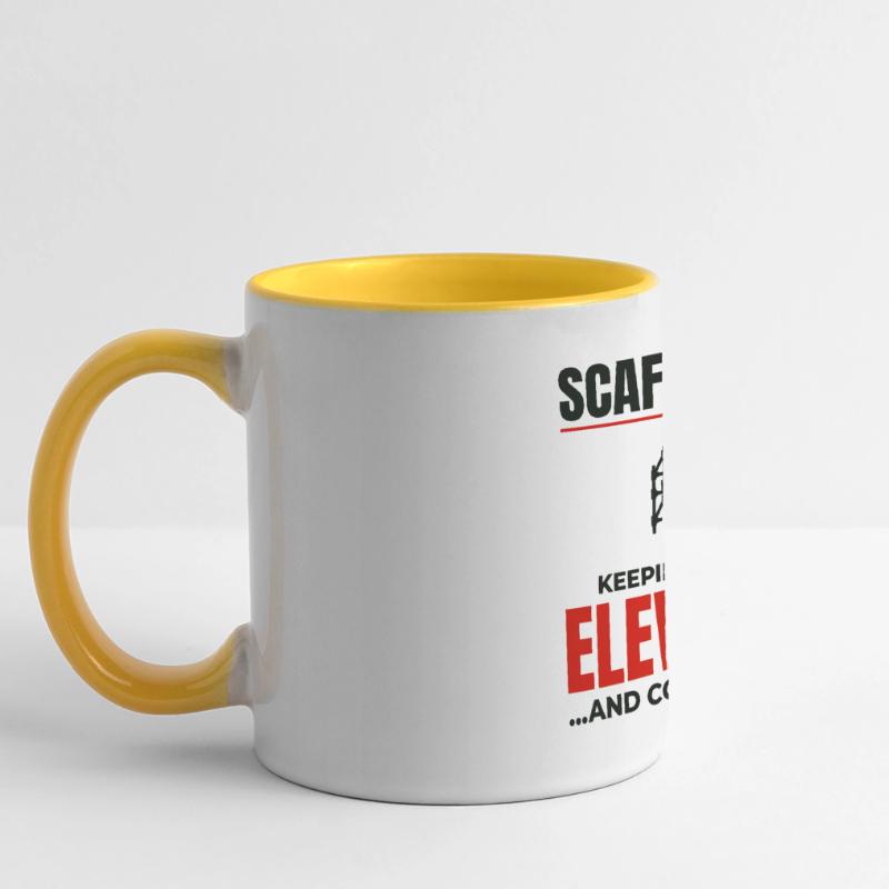 Plate-forme d’échafaudage d’échafaudage de constructeur d’échafaudages Mug panoramique contrasté et blanc