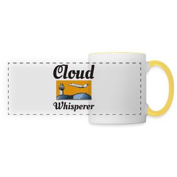 Contrôleur de la circulation aérienne ATC Aviation Humour Avion - Mug panoramique contrasté et blanc - blanc/jaune - Devant