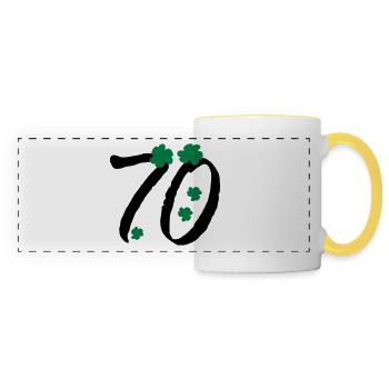 Shamrock nummer 70 - Panoramamok - wit/geel - Voor