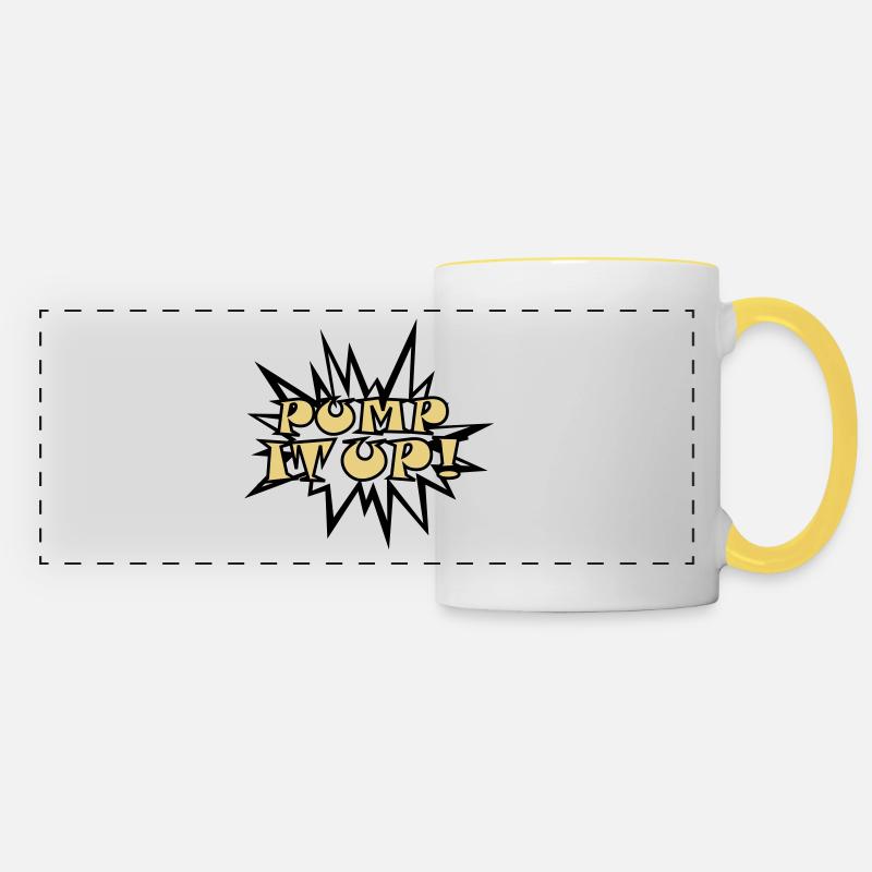 Pomper - Mug panoramique contrasté et blanc - blanc/jaune