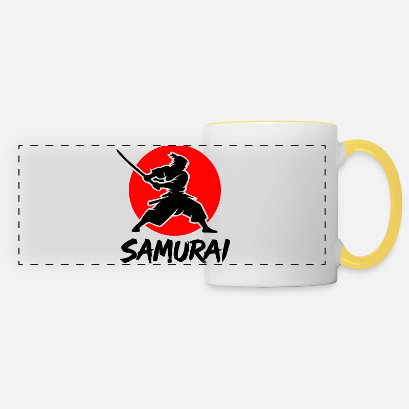 Samurai - Panoramatasse - Weiß/Gelb