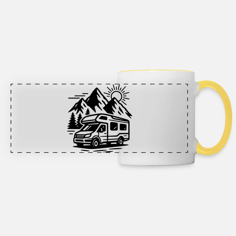 Camper - Panoramic Mug - white/yellow