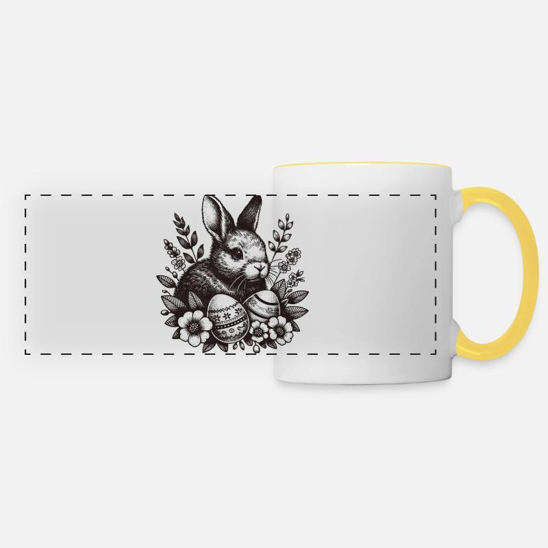 Easter Bunny - Panoramic Mug - white/yellow