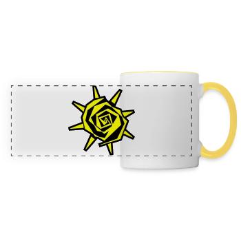 Sun Spiral Neon Yellow - Panoramic Mug - white/yellow - Front
