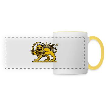 Iran - Mug panoramique contrasté et blanc - blanc/jaune - Devant