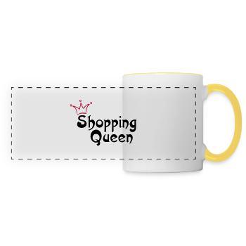 REINE D'ACHATS - Mug panoramique contrasté et blanc - blanc/jaune - Devant