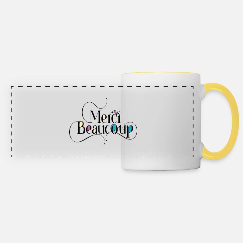 thank you so much - Panoramic Mug - white/yellow