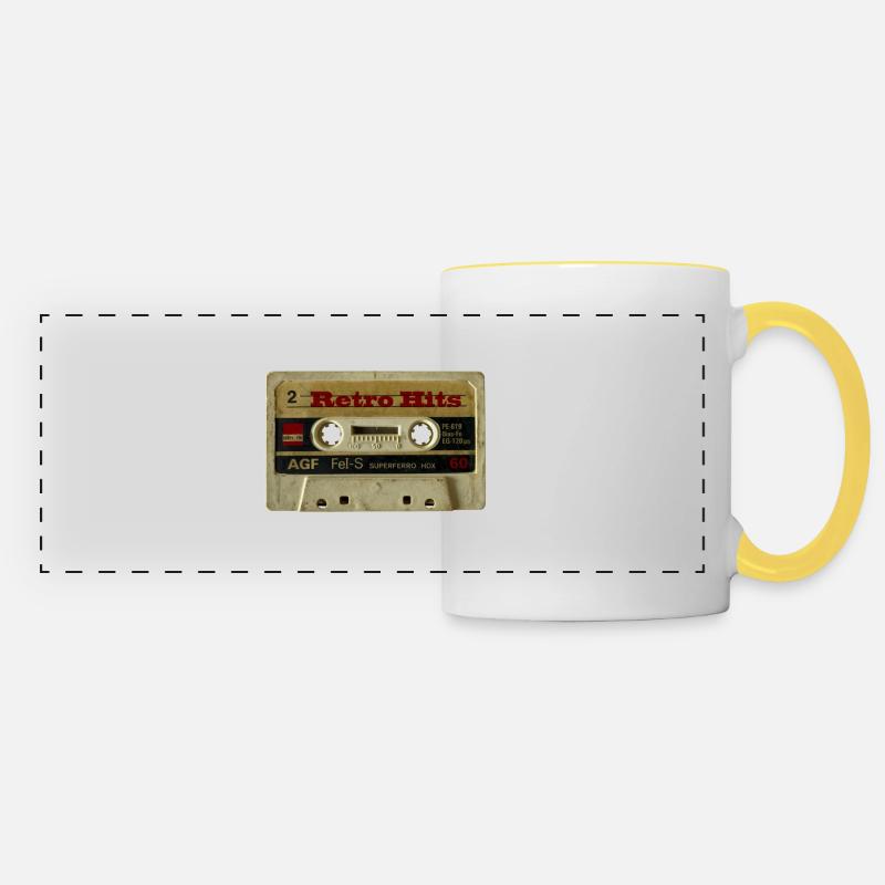 Retro - Panoramic Mug - white/yellow