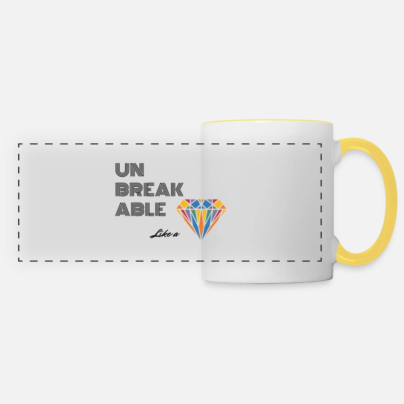 UNBREAKABLE DIAMOND - Panoramatasse - Weiß/Gelb