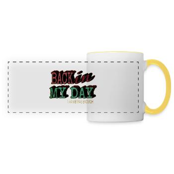 Computer Bday Fullstack Developer Programming - Panoramic Mug - white/yellow - Front