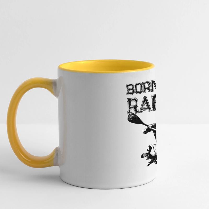 Manger Dormir Rafting Répéter La navigation de plaisance Mug panoramique contrasté et blanc