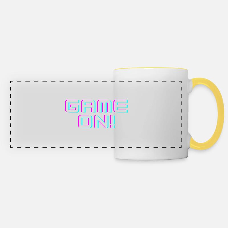 Jeu sur - Mug panoramique contrasté et blanc - blanc/jaune