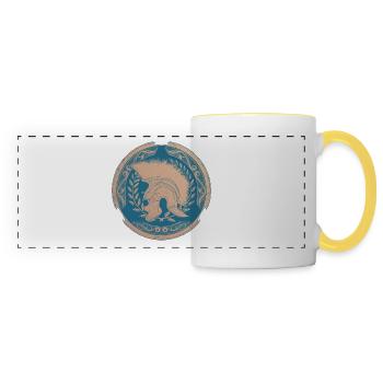 Centurion romain - Mug panoramique contrasté et blanc - blanc/jaune - Devant