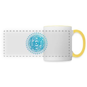 Orca Dauphin Tortue - Mug panoramique contrasté et blanc - blanc/jaune - Devant