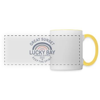LUCKY BAY - Panoramic Mug - white/yellow - Front