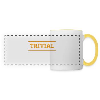 das ist simpel - Panoramatasse - Weiß/Gelb - Vorne