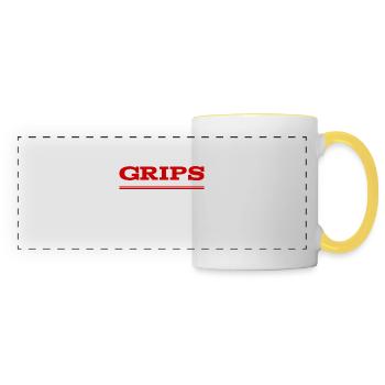 ich habe ne Menge Grips - Panoramatasse - Weiß/Gelb - Vorne