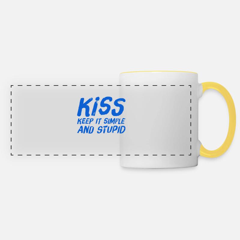 simple is great - Panoramic Mug - white/yellow