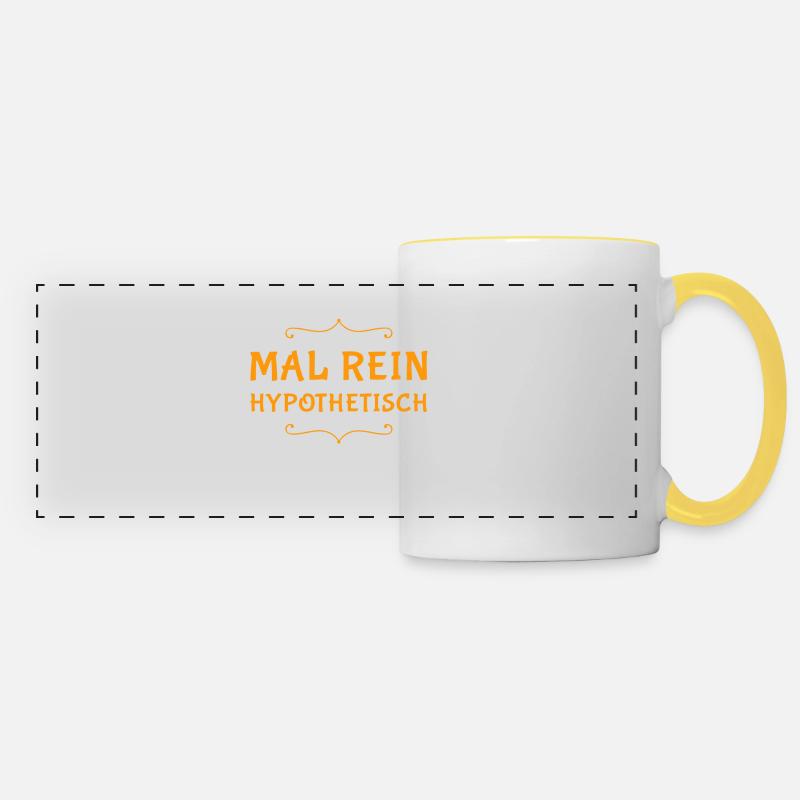 Let's be hypothetical - Panoramic Mug - white/yellow