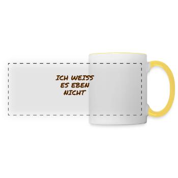I don't know - Panoramic Mug - white/yellow - Front