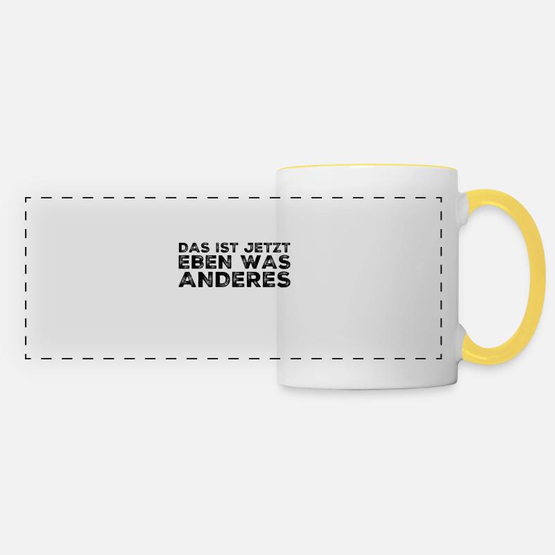 I see it differently now - Panoramic Mug - white/yellow