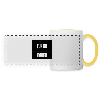 I'm for freedom - Panoramic Mug - white/yellow - Front