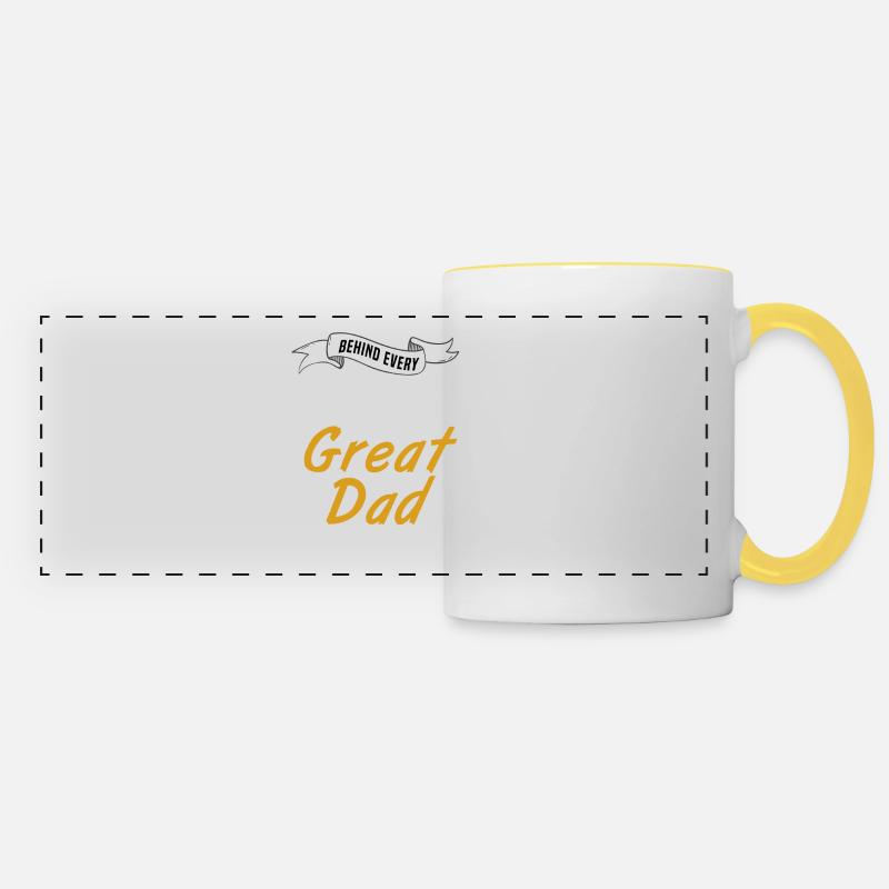 Great Dad - Panoramic Mug - white/yellow