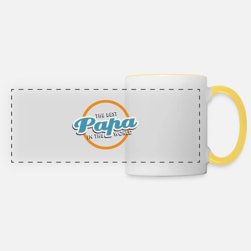 Daddy Father Daddy - Panoramic Mug - white/yellow
