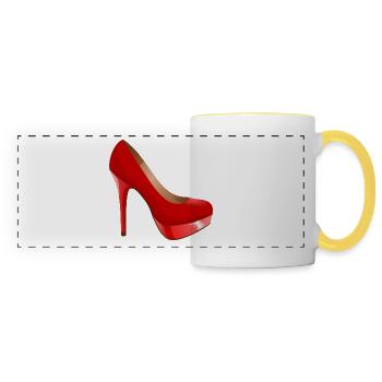High heels - Panoramatasse - Weiß/Gelb - Vorne