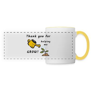 Thank you for making me grow - Panoramatasse - Weiß/Gelb - Vorne