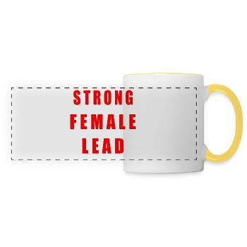 Strong female lead - Mug panoramique contrasté et blanc - blanc/jaune - Devant