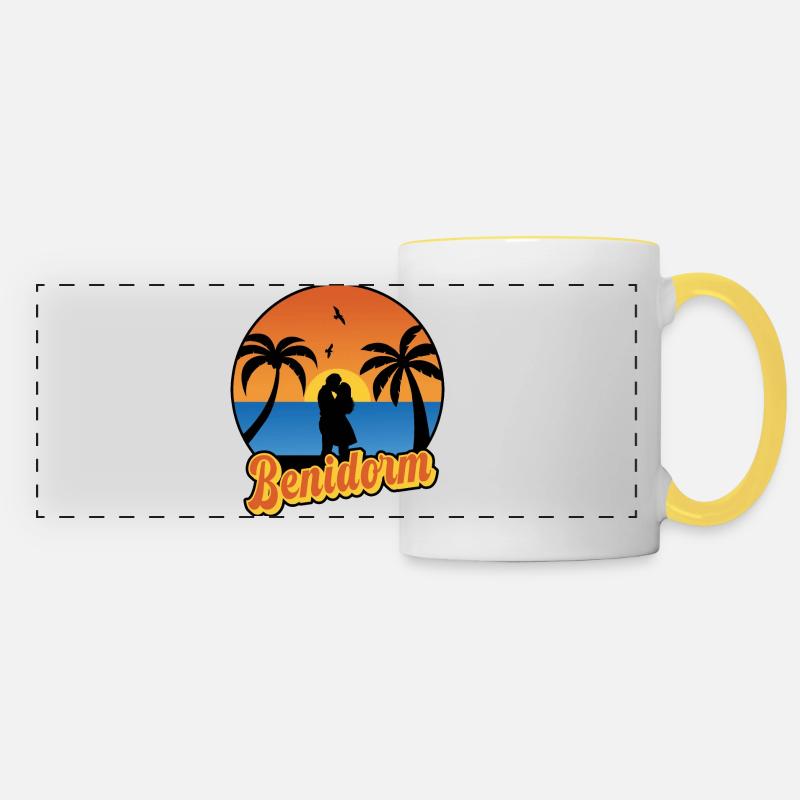 Benidorm - Panoramic Mug - white/yellow