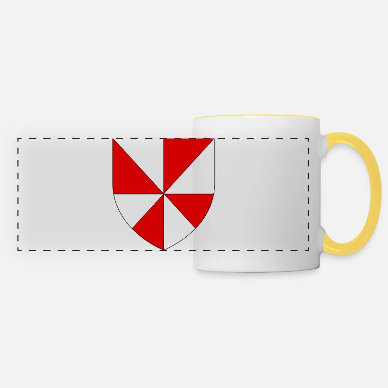 Wappen der Gâtinais - Panoramatasse - Weiß/Gelb