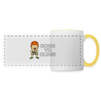 Born to Climb - Panoramic Mug - white/yellow - Front