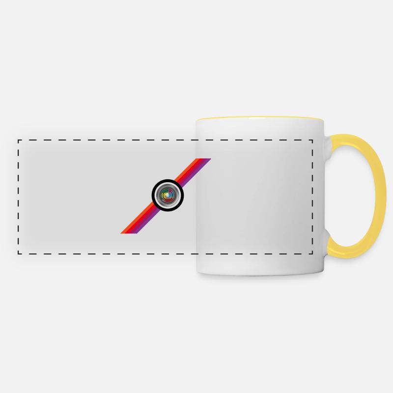 Instagram pic - Panoramic Mug - white/yellow