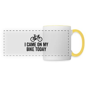 I Came On My Bike - Panoramic Mug - white/yellow - Front