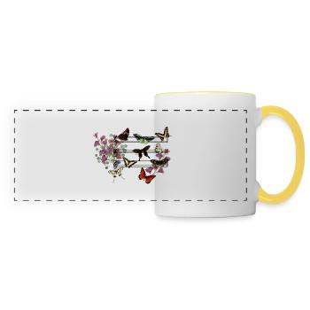Butterflys - Panoramic Mug - white/yellow - Front