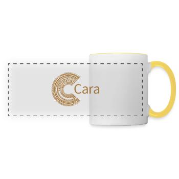 Pour Cara - Mug panoramique contrasté et blanc - blanc/jaune - Devant