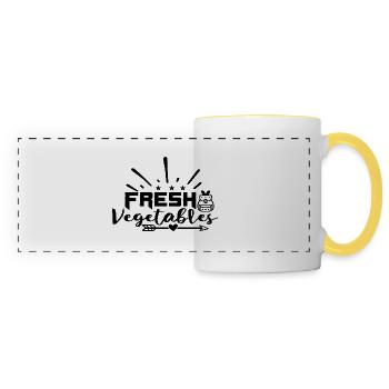 Fresh Vegetables - Panoramic Mug - white/yellow - Front