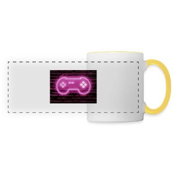 Neon Gaming Controller für Gamer - Panoramatasse - Weiß/Gelb - Vorne