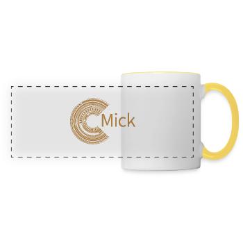 Für Mick - Panoramatasse - Weiß/Gelb - Vorne