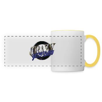 Golf Swing Present Jokes GirlsGolfGift Golfgirls - Panoramic Mug - white/yellow - Front