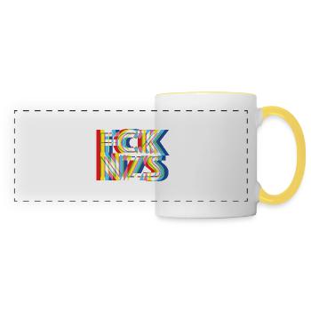 FCK NZS - Panoramic Mug - white/yellow - Front