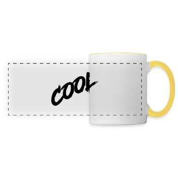 cool - Mug panoramique contrasté et blanc - blanc/jaune - Devant