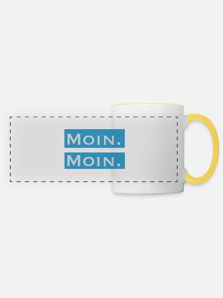 Moin Moin - Panoramatasse - Weiß/Gelb