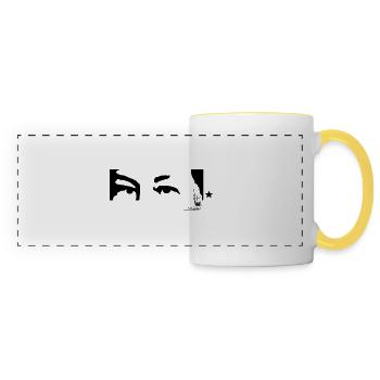 Chavez look - Panoramic Mug - white/yellow - Front