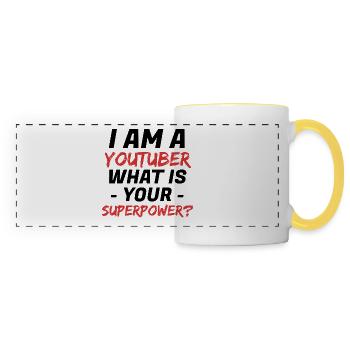 Youtube Youtuber Gift Ideas Hobby - Panoramic Mug - white/yellow - Front