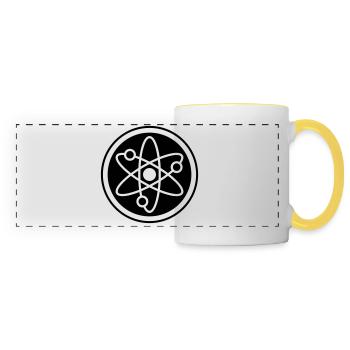 Atom icon - Panoramic Mug - white/yellow - Front